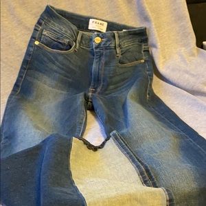 Frame denim le crop mini boot